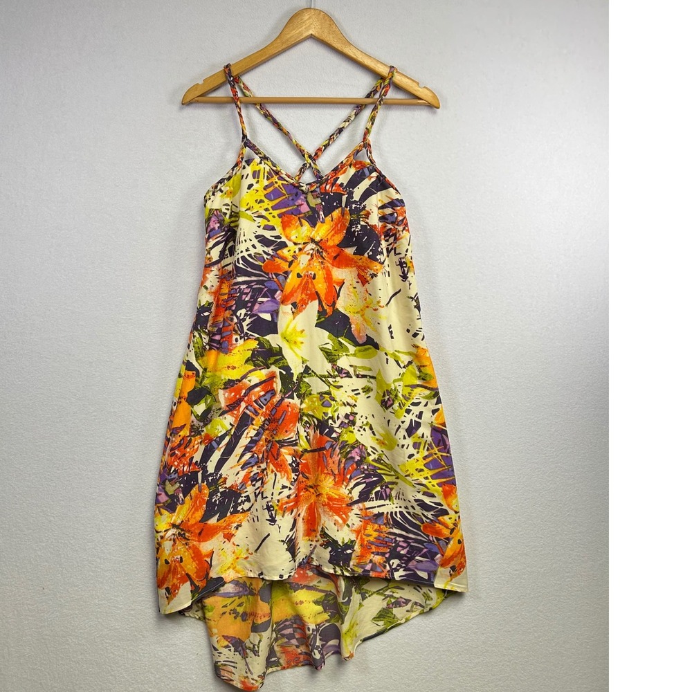 Jessica Simpson Womens‎ Dress Size S Floral Print Spaghetti Strap High Low
